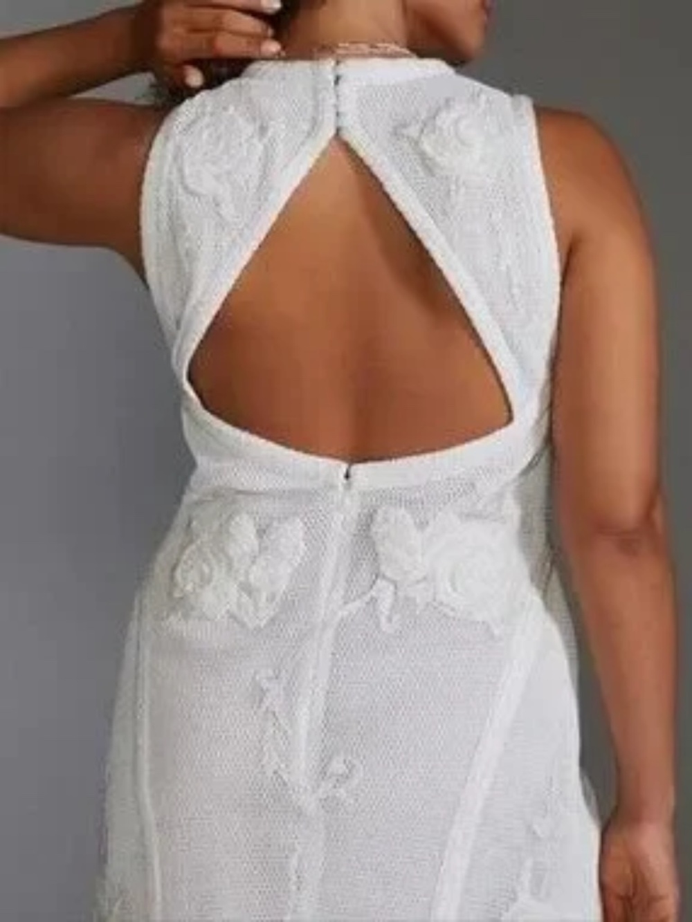 Anthropologie X Not So Serious Pallavi Mohan Lace Sequin Embellished Mini Dress - Picture 3 of 9